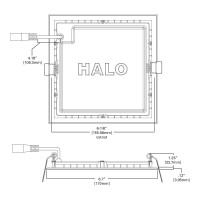 Halo Hlb 6 Inch Square Canless Ultrathin Recessed Lighting Led Wafer Light For Ceiling And Shower 975 Lumens 5 Color Temperatur