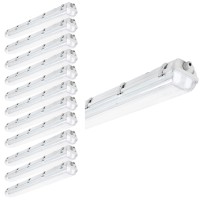 Brillihood Led Vapor Proof 4Ft Light Fixture 36 Watt 4000Lm 6000K Bright White Clear Cover Ip65 Waterproof 4 Long Overhe