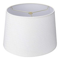 Alucset Double Medium Paper Lamp Shades Set Of 2, Drum Lampshades For Table Lamp And Floor Light, 10X12X8 Inch, Natural Crafted, Spider (Paper White, 2 Pcs Pack)