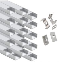 Led Aluminum Channel Wide - Starlandled Aluminum Profile 20-Pack With Complete Mounting Accessories For Up To 16Mm Led Strip Light, Perfectly Suit For 16Mm Lightstrip