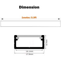 Led Aluminum Channel Wide - Starlandled Aluminum Profile 20-Pack With Complete Mounting Accessories For Up To 16Mm Led Strip Light, Perfectly Suit For 16Mm Lightstrip