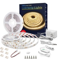 Led Strip Lights 328 Feet Warm White Dimmable Led Light Strip Flexible Rope Lights Kits With 12V Etl Power Supply, Adhesive Clips, Dimmer Switch And Connectors For Indoor Decor