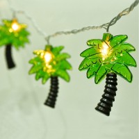 Sunsgne 85Feet Palm Tree Patio Lights String Summer Patio String Lights Beach Themed Party Decorations Tropical Party Decor