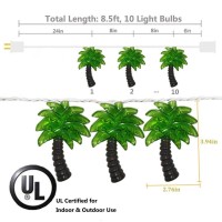 Sunsgne 85Feet Palm Tree Patio Lights String Summer Patio String Lights Beach Themed Party Decorations Tropical Party Decor