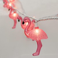 Sunsgne Pink Flamingo Outdoor String Lights Party Lights Summer Patio String Lights Holiday String Lights Cute Pink Flamingo Li