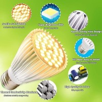 Milyn 2 Pack Led Grow Light Bulb 30W Full Spectrum Plant Light Bulb Warm Led Grow Lights For Indoor Plants Vegetables Flowers