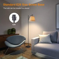 Lepower Floor Lamp For Living Room, Standing Reading Light With Arc Hanging Lampshade, Modern Design Tall Pole Lamp For Office, Farmhouse, Bedroom And Nursery, E26 Lamp Base