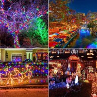 Joomer Solar Christmas Lights, 105Ft 300 Led 8 Modes Solar String Lights Waterproof Fairy Tree Lights For Garden, Patio, Fence, Balcony, Outdoors (Multicolor)