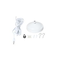 Aspen Creative 21042 Chandelier Plug-In Conversion Kit With 14-Foot Cord, White