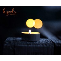 Hyoola Beeswax Tealight Candles In Aluminum Cup - 48 Pack - 100% Pure Natural Beeswax Candles