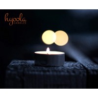 Hyoola White Beeswax Tealight Candles In Aluminum Cup - 48 Pack - 100% Pure Natural Beeswax Candles