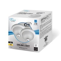 Euri Lighting 70-Watt Matte White Integrated Led Flush Mount (2-Pack)