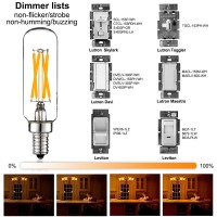 Litehistory E12 Led Bulb Dimmable 6W Equal 60 Watt Light Bulb Warm White 2700K T6 T25 E12 Candelabra Bulb 60 Watt For Chandeliers,Ceiling Fan,Pendant,Wall Sconces Ac120V 600Lm E12 Light Bulb 6Pack