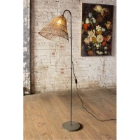 Floor Lamp With Rattan Shade