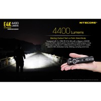 Nitecore E4K 4400 Lumen Edc Compact Rechargeable Flashlight With Lumentac Organizer