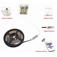 Coobatg Led Strip Lights Battery Powered With Remote Control5M 164Ft Battery Powered String Light With Led Light Battery Pow