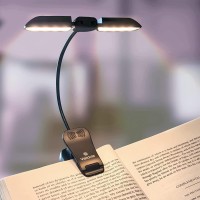 Vekkia 14 Led Rechargeable Book-Light With Clamp For Reading At Night In Bed, Warm/White , 180? Adjustable Clip On Light, Lightweight Eye Care Book Light, Perfect For Book Lovers