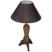 The famed god of the afterlife keeps watch in this fine Egyptian revival sculpt fashioned into a dramatic and quite mesmerizing table lamp A welcome escape from harsh ceiling lights our Anubis lamp adds a warm glow beneath an ebony fabric shade Cast in qu