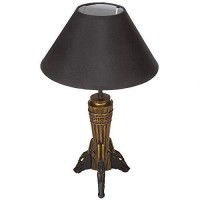 The famed god of the afterlife keeps watch in this fine Egyptian revival sculpt fashioned into a dramatic and quite mesmerizing table lamp A welcome escape from harsh ceiling lights our Anubis lamp adds a warm glow beneath an ebony fabric shade Cast in qu