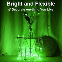 96Ft St Patricks Day Led Fairy Lights Green Battery Operated String Light Waterproof Copper Wire Lights With Timer Setting For Bedroom, Christmas, Patio, Wedding Party Indoor Outdoor Decoration 6 Pack