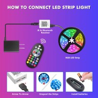 Nexillumi 25Ft Led Strip Lights, App Control Music Sync Color Changing Led Light Strip, Smd 5050 Rgb Led Tape Lights With Ir Remote (App+Remote+Mic+3-Button Switch).