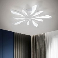 Ganeed Led Flush Mount Light Ceiling,45W Led Acrylic Panel Modern Ceiling Chandeliers,5 Lights Cool White Ceiling Lamp Fixtures,Semi Flush Ceiling Light For Living Room,Bedroom,Kitchen