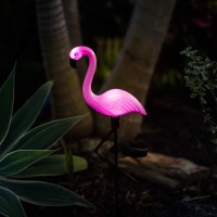 Galashield Solar Flamingo Lights Outdoor Pink Flamingo Yard Decorations Lawn Light Stakes Garden Ornaments