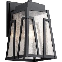 Kichler 49901Bkt Koblenz Outdoor Wall Sconce, 1-Light 100 Watts, Textured Black