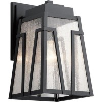 Kichler 49901Bkt Koblenz Outdoor Wall Sconce, 1-Light 100 Watts, Textured Black