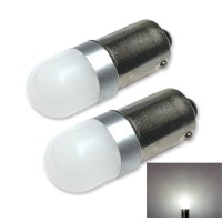 #313 Miniature Bayonet Bulb Led Replacement (2-Pack) | 28Vdc | Ba9S Base | Bulb Shape: T3 1/4 | Replaces Bulb Numbers: 313 1818 1819 1820 1820Bts 1829 1843 1864 1873 757 1437 (2-Pack; Bright White)