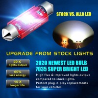 Alla Lighting 31mm DE3021 DE3022 7065 LED Festoon Bulbs 6000K Xenon White CANBus Interior Dome Map Trunk Step Courtesy Lights Lamps This listing features one pair 2 pieces super extremely bright festoon 31mm DE3021 DE3022 led lights bulbs with high power 