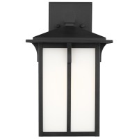 Generation Lighting 1-Light Tomek Traditional Outdoor Wall Lamp Black 8652701-12 , Wall Lamp For Outdoor Decor , Wall Light Fixture Uses Standard Or Led Light Bulb