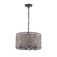 Warehouse Of Tiffany Imp483/4 Myrn 4-Light Rustic Copper Chandelier, 16 X 16 X 49