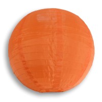 Paperlanternstore.Com 20 Inch Orange Nylon Lantern, Even Ribbing, Durable, Hanging Decoration By Quasimoon