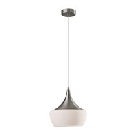 Adesso 2141-22 Eliza Pendant, 12 In., 100W, Brushed Steel, 1 Pendant Lighting