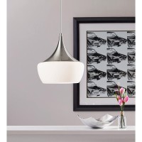 Adesso 2141-22 Eliza Pendant, 12 In., 100W, Brushed Steel, 1 Pendant Lighting