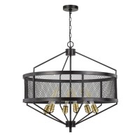 60W X 6 Halle Metal Chandelier Edison Bulbs Are Not Included