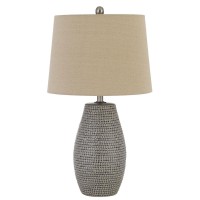 Description100W Ticino ceramic table lamp with taper drum hardback linen shade Priced and sold as pairs