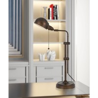 Cal Lighting BO2441DKRU Transitional One Light Desk Lamp from Pharmacy collection in Bronze Dark finish 1650 inches One Light Desk Lamp from the Pharmacy collection Transitional One Light Desk Lamp from Pharmacy collection in Rust finish 1650 inches