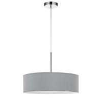 Led 18W Dimmable Pendant With Diffuser And Hardback Fabric Shade Fx3731Gr