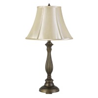 150W 3 way Meath aluminum casted table lamp with softback faux silk shade