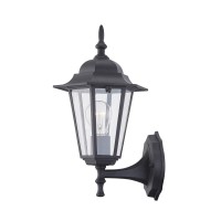 Wisbeam Outdoor Wall Lantern, Black Wall Sconce For House Porch Lighting Fixture, E26 Base 60W Max, Metal Housing Plus Glass, Wet Location Rated, Etl Qualified, Bulbs Not Included