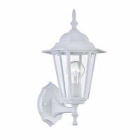 Wisbeam White Outdoor Wall Lantern Outdoor Wall Sconce For House Porch Lighting Fixture E26 Base 60W Max Metal Housing Plus G