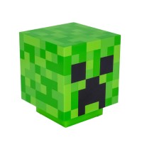 Paladone Minecraft Creeper Desk Light With Official Creeper Sounds, Handheld Night Light For Kids Room Or Gamer D