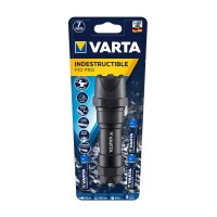 Varta Indestructible F10 Pro 6 Watt Led Torch/Work Light, Incl. 3X Aaa Longlife Power Batteries, Waterproof And Dust-Resistant, Absorbs Impact, Anodised Aluminium Casing, Black