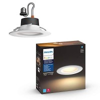 Philips Hue White Ambiance Led Smart Retrofit 5/6-Inch Recessed Downlight, Bluetooth & Zigbee Compatible, Warm-To-Cool White Light (Hue Hub Optional)