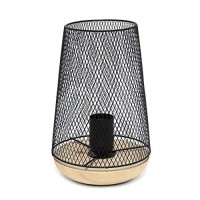 Simple Designs Lt1074-Blk Wired Mesh Uplight Table Lamp, Black