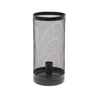 Simple Designs Lt1075-Blk Black Mesh Cylindrical Steel Table Lamp