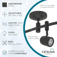 Catalina Lighting 96 Track Ceiling Light Oil Rubbed Bronze Transitional 5Light Led Flex Track Bulb Included For Kitchen