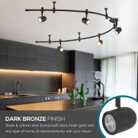 Catalina Lighting 96 Track Ceiling Light Oil Rubbed Bronze Transitional 5Light Led Flex Track Bulb Included For Kitchen